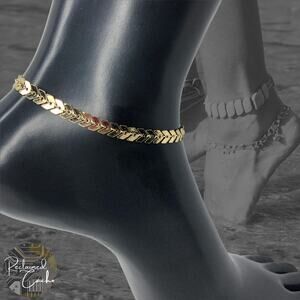 Gold Arrow Link Anklet